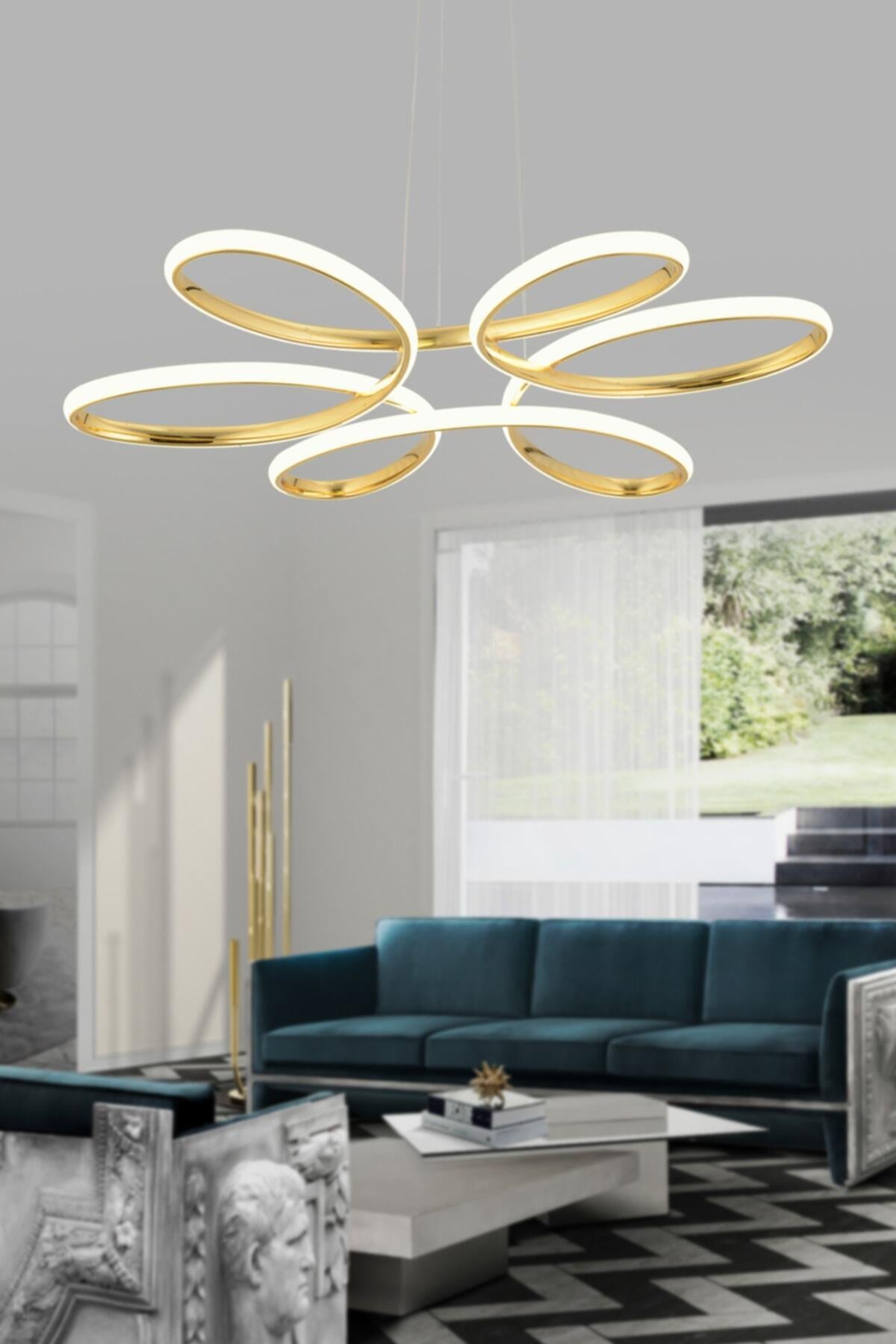 Flora Gold Modern Sarkıt Led Avize