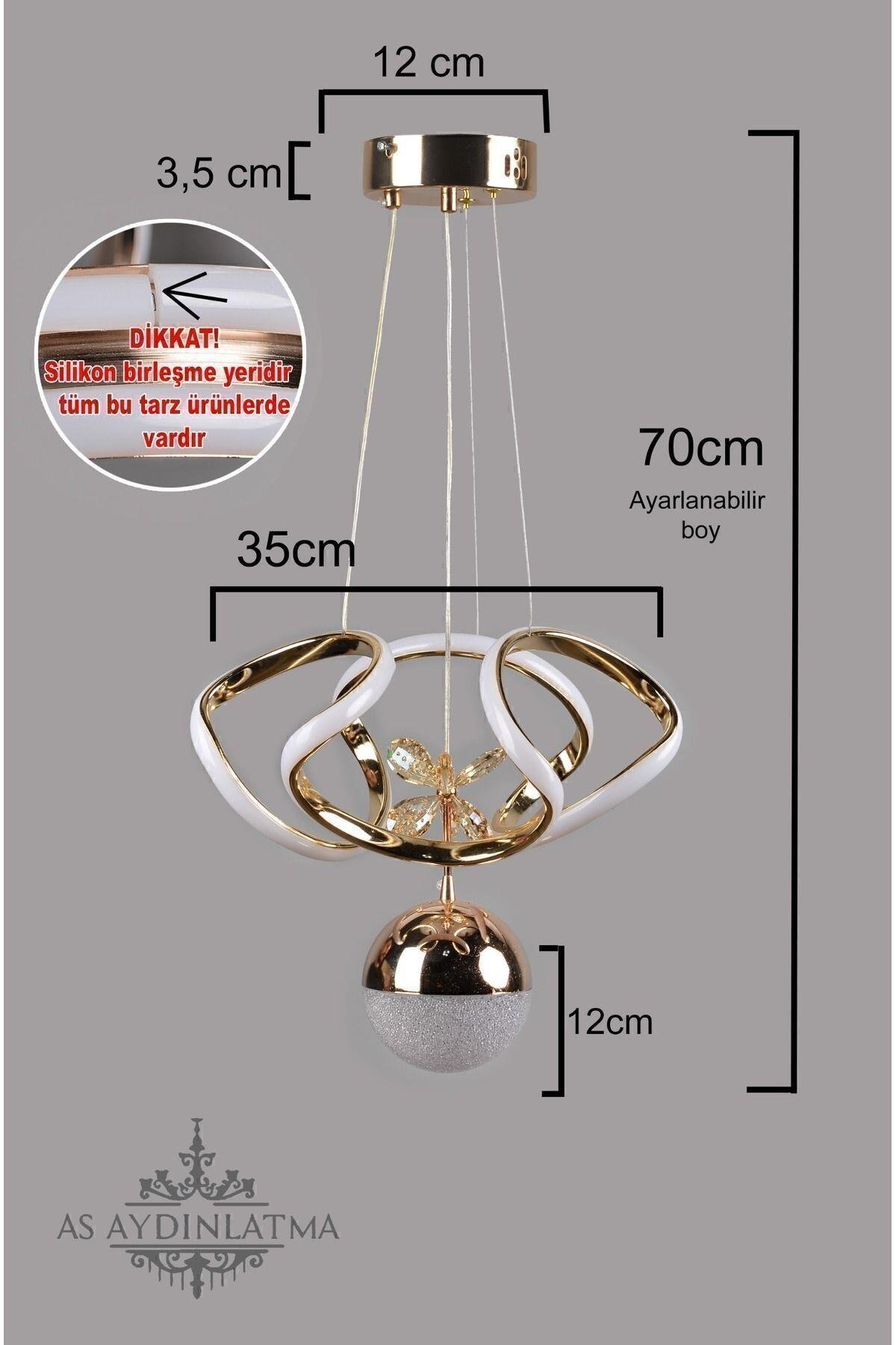 LED AVİZE 3 RENK KÜÇÜK DRON TOPLU GOLD (SALON,MUTFAK,YATAK ODASI,KORİDOR)