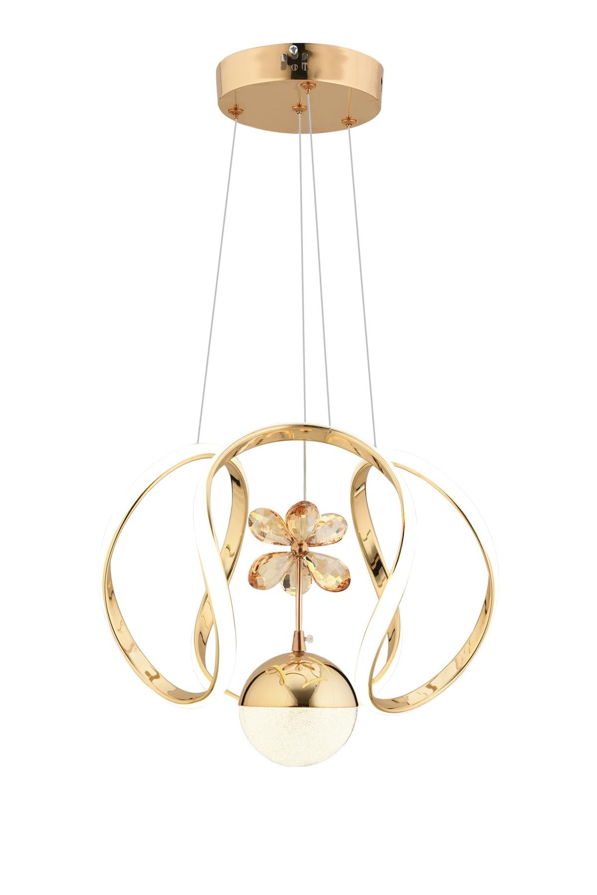 Modern Deko Gold Sarkıt Led Avize Beyaz Işık Salon Mutfak Oda Hol Ledli Avize
