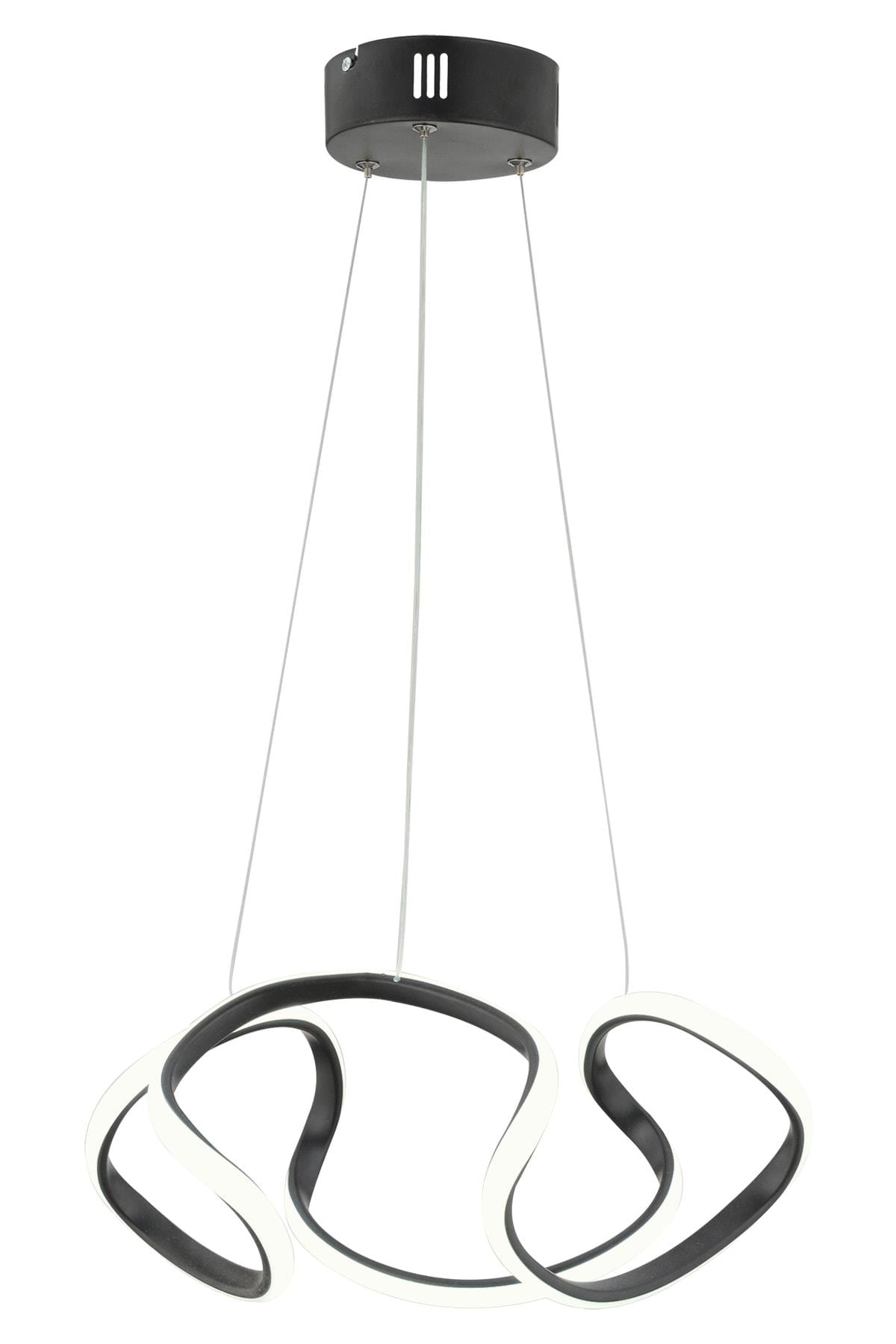 Modern Enzo Siyah Modern Sarkıt Led Avize 35 Cm