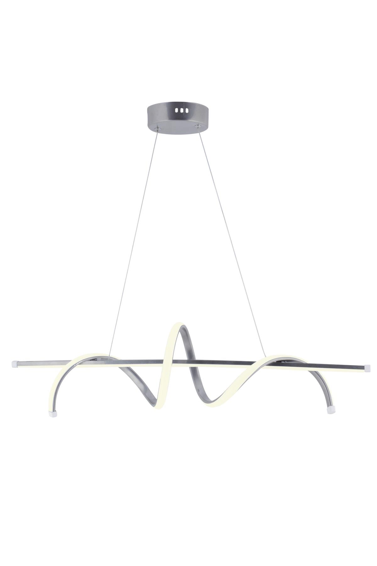 Pane Krom Modern Led Avize Beyaz Işık Salon Mutfak Oda Hol Ledli Avize Yemek Masası Led Avize