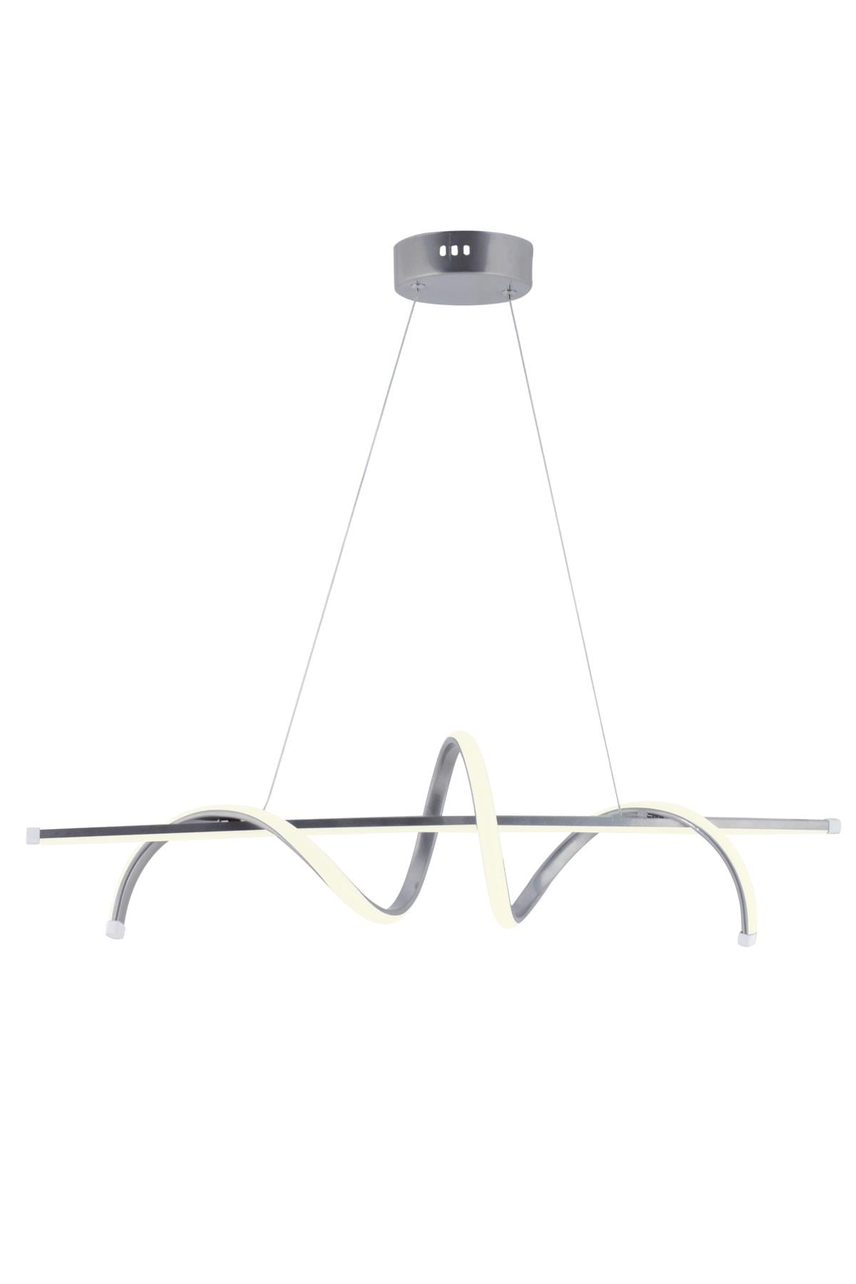 Pane Krom Modern Led Avize Beyaz Işık Salon Mutfak Oda Hol Ledli Avize Yemek Masası Led Avize