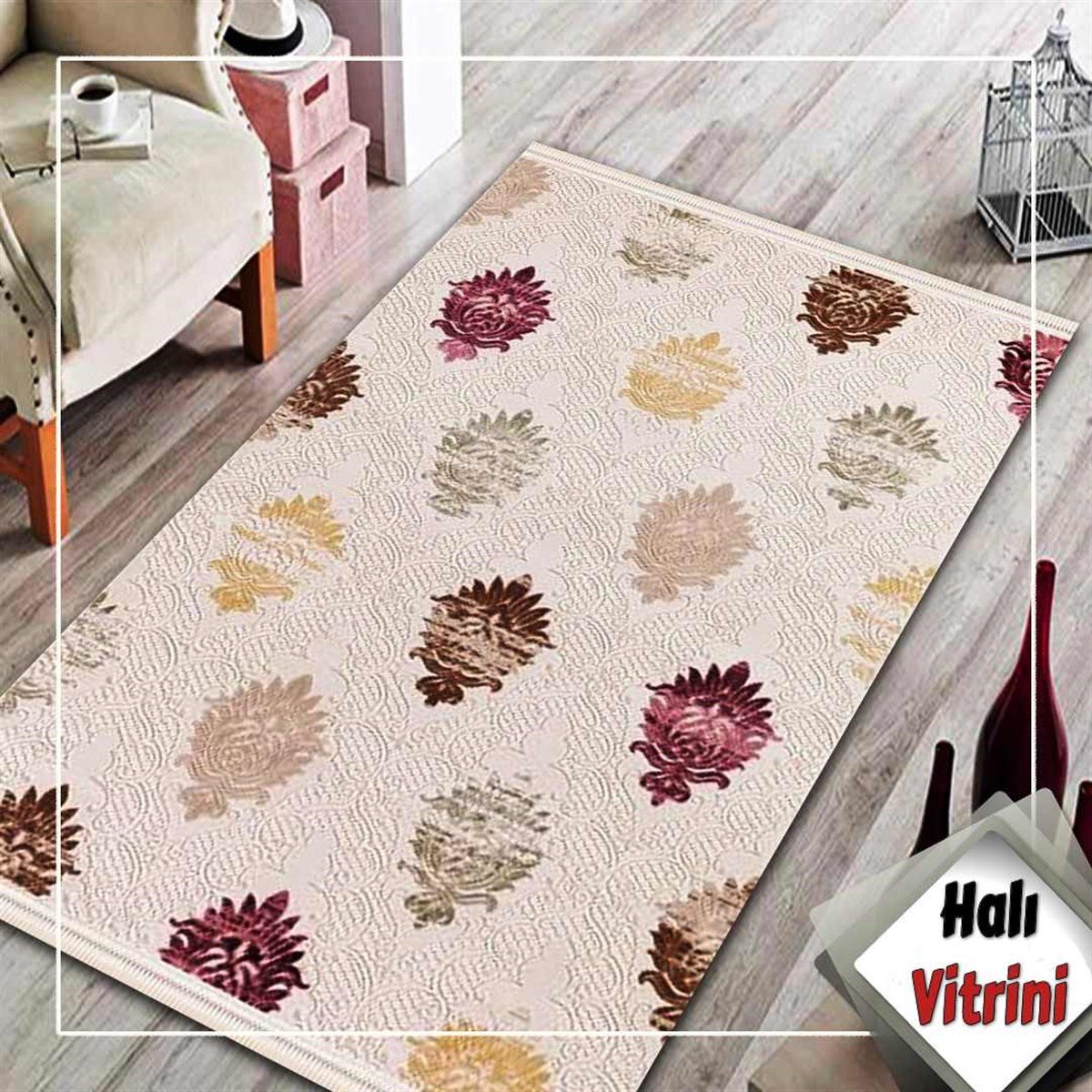 Dinarsu Daire Halı 150x150 Didem 15847 060 Krem