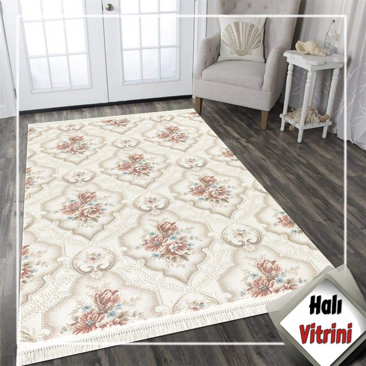 Dinarsu Oda Halı 125x200 Viyana VY017 060 Krem Pembe