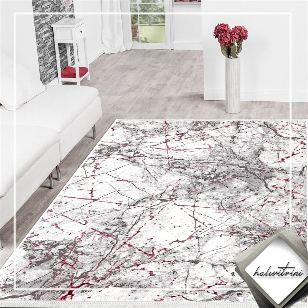 Dinarsu Oda Halı 150x233 Gold GD015 055 Gri