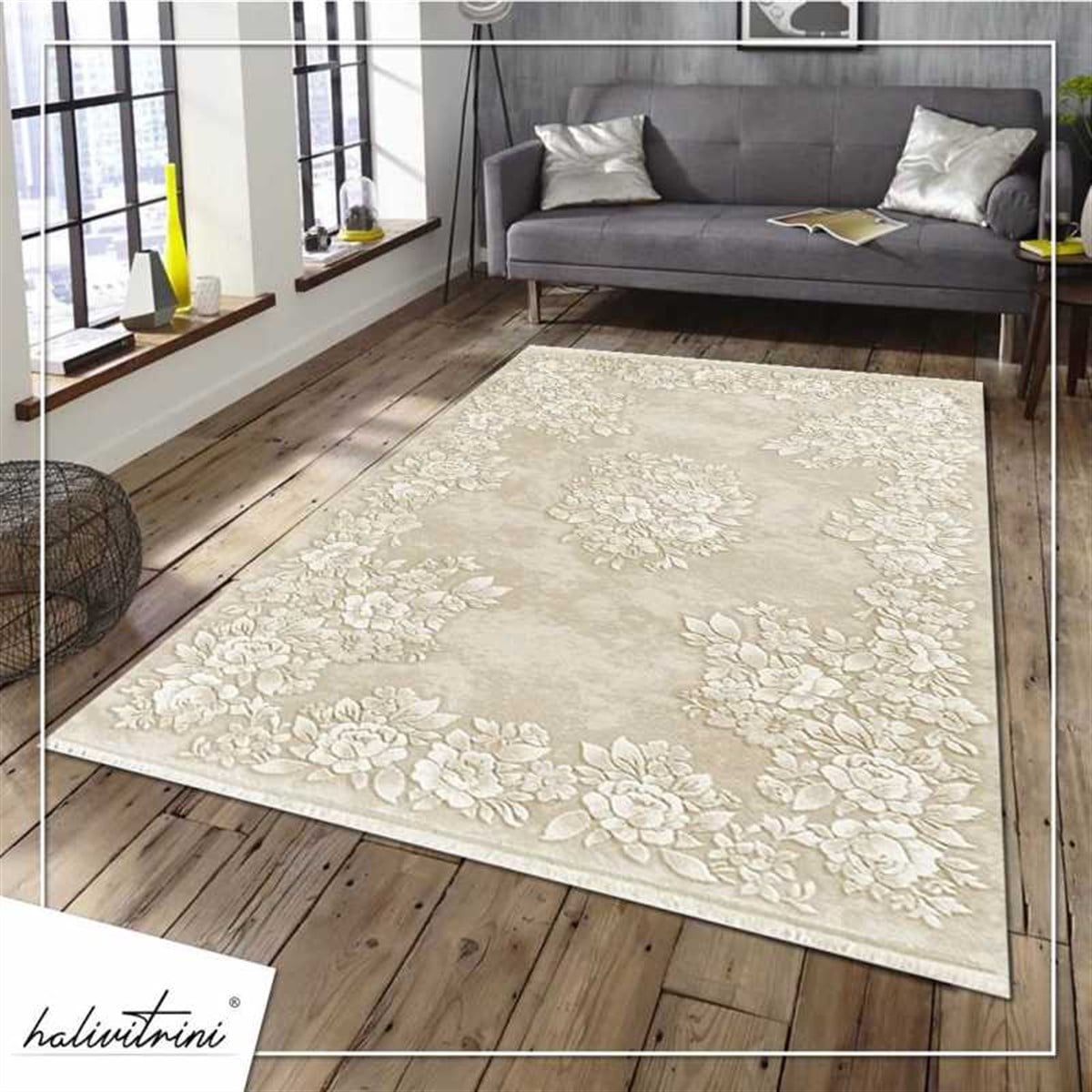 Dinarsu Oda Halı 150x233 Nisan 15153060 Krem