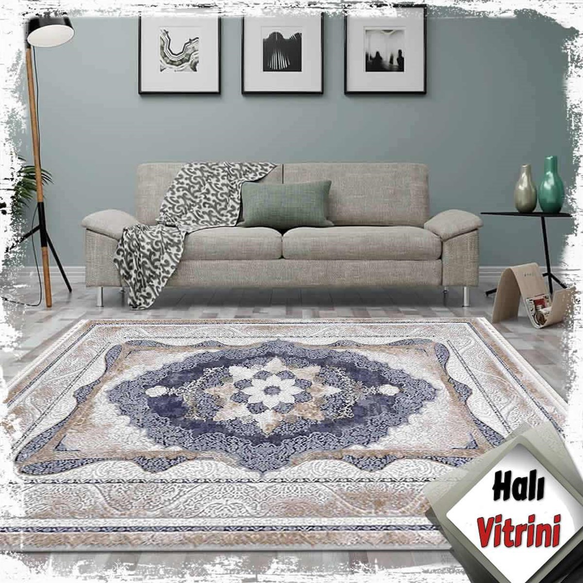 Dinarsu Oda Halı 160x230 Arora 31888 035 Mavi