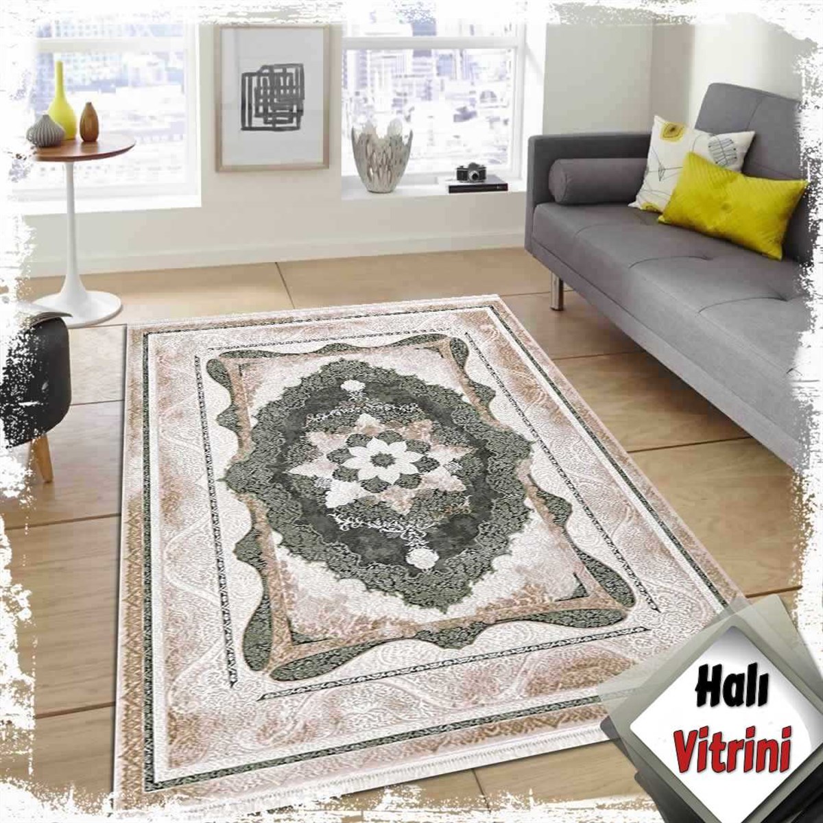 Dinarsu Oda Halı 160x230 Arora 31888 040 Yeşil