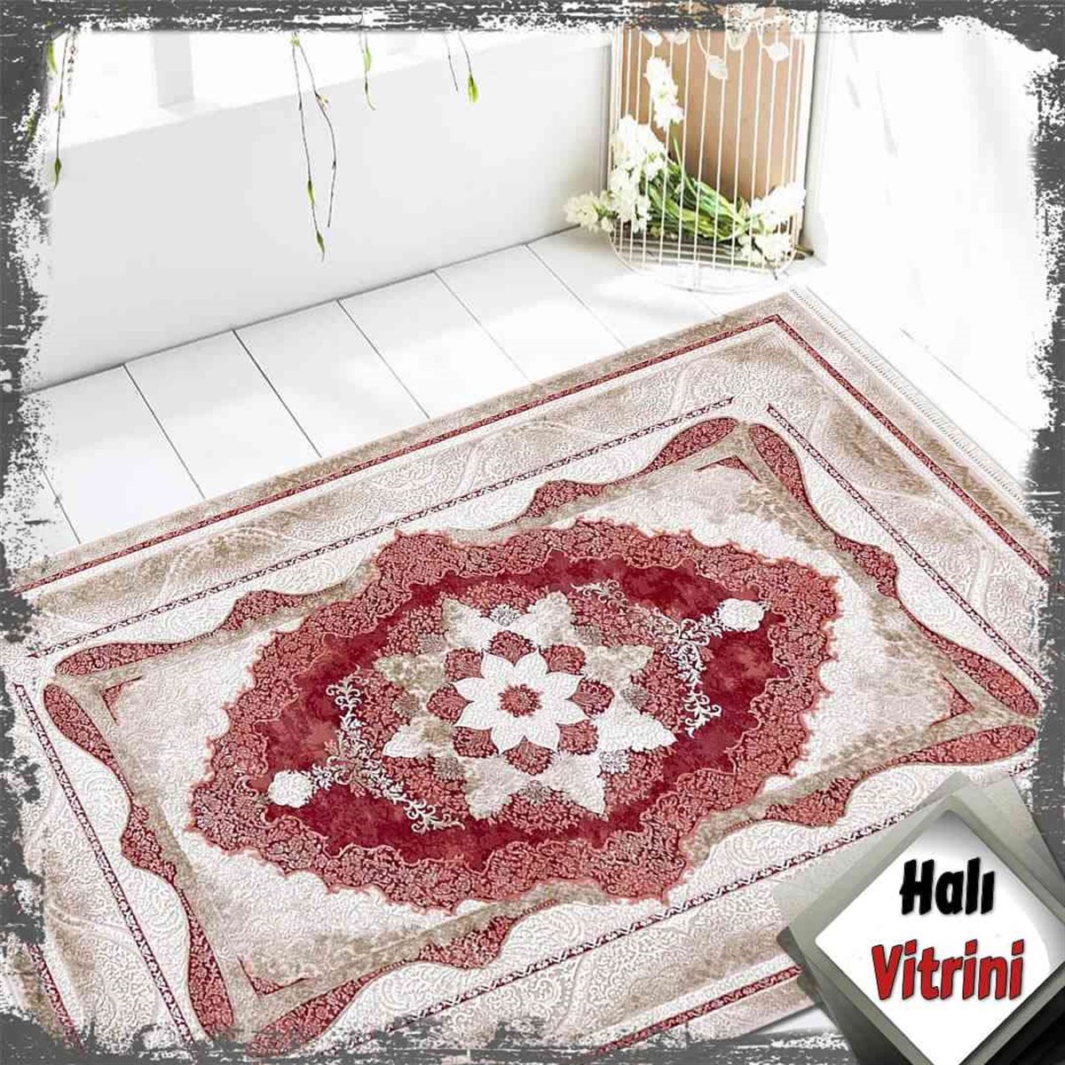 Dinarsu Oda Halı 160x230 Arora 31888 010 Bordo