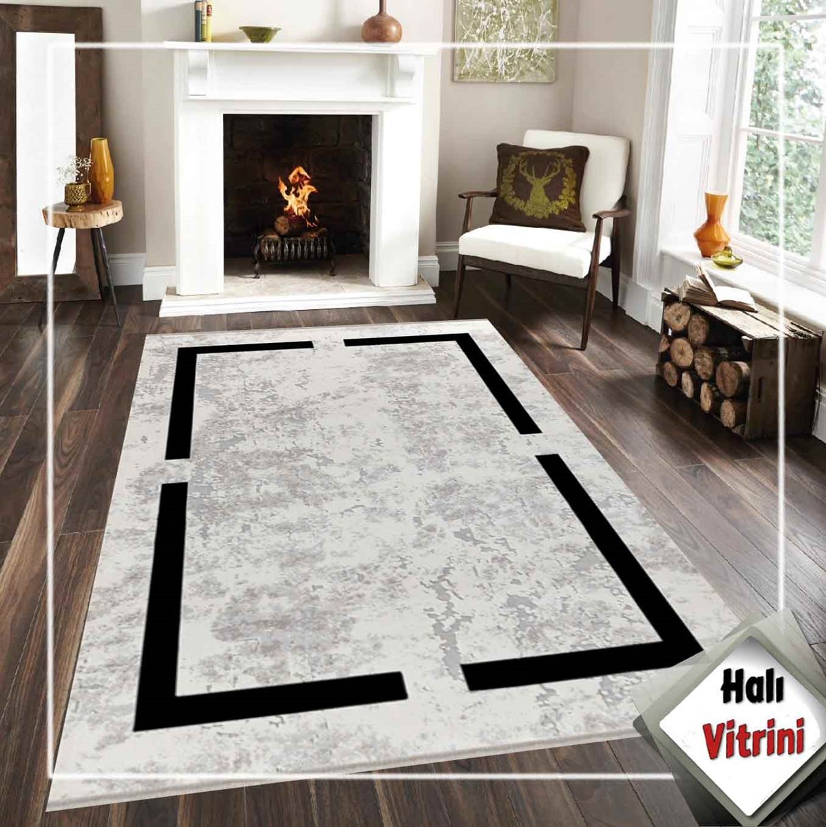 Dinarsu Oda Halısı 180x250 Electra 34218 090 Siyah