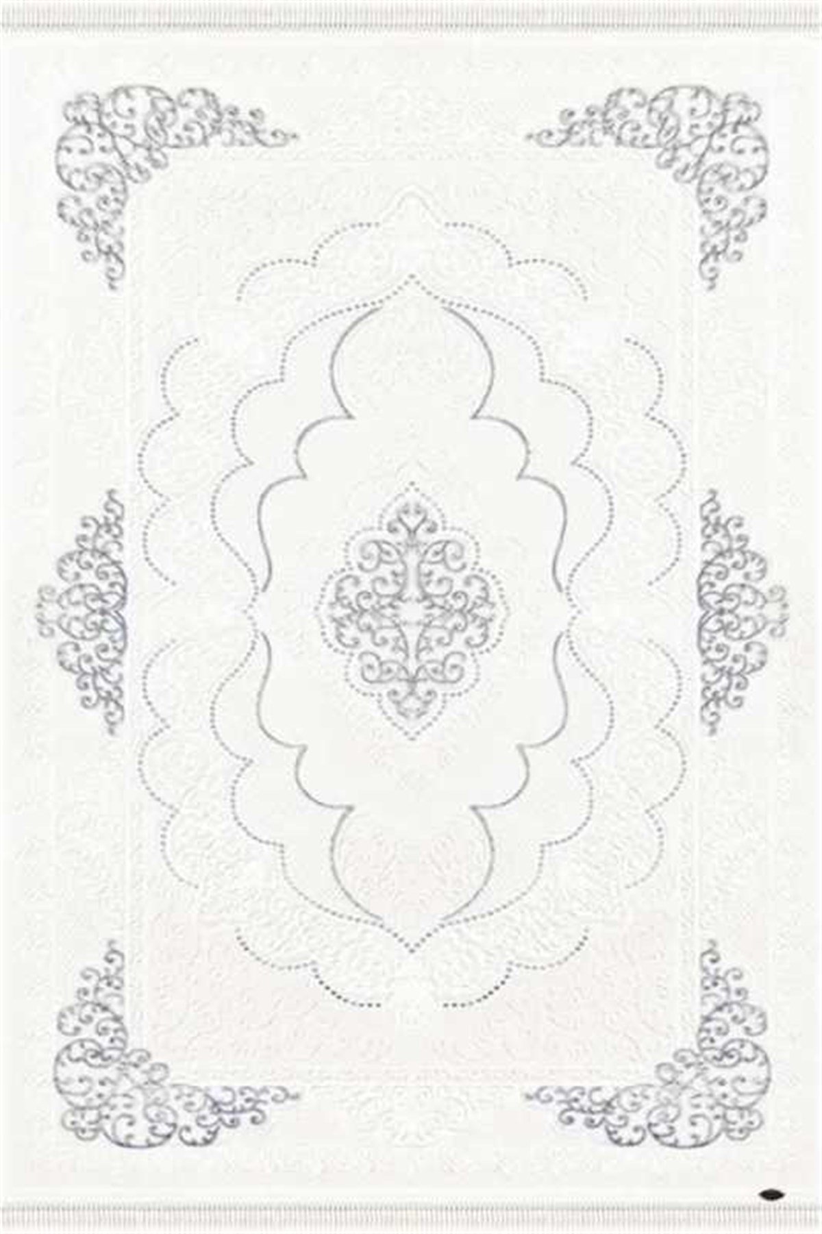 Dinarsu Oval Halı 125x200 Gold GD004630 Krem Gri