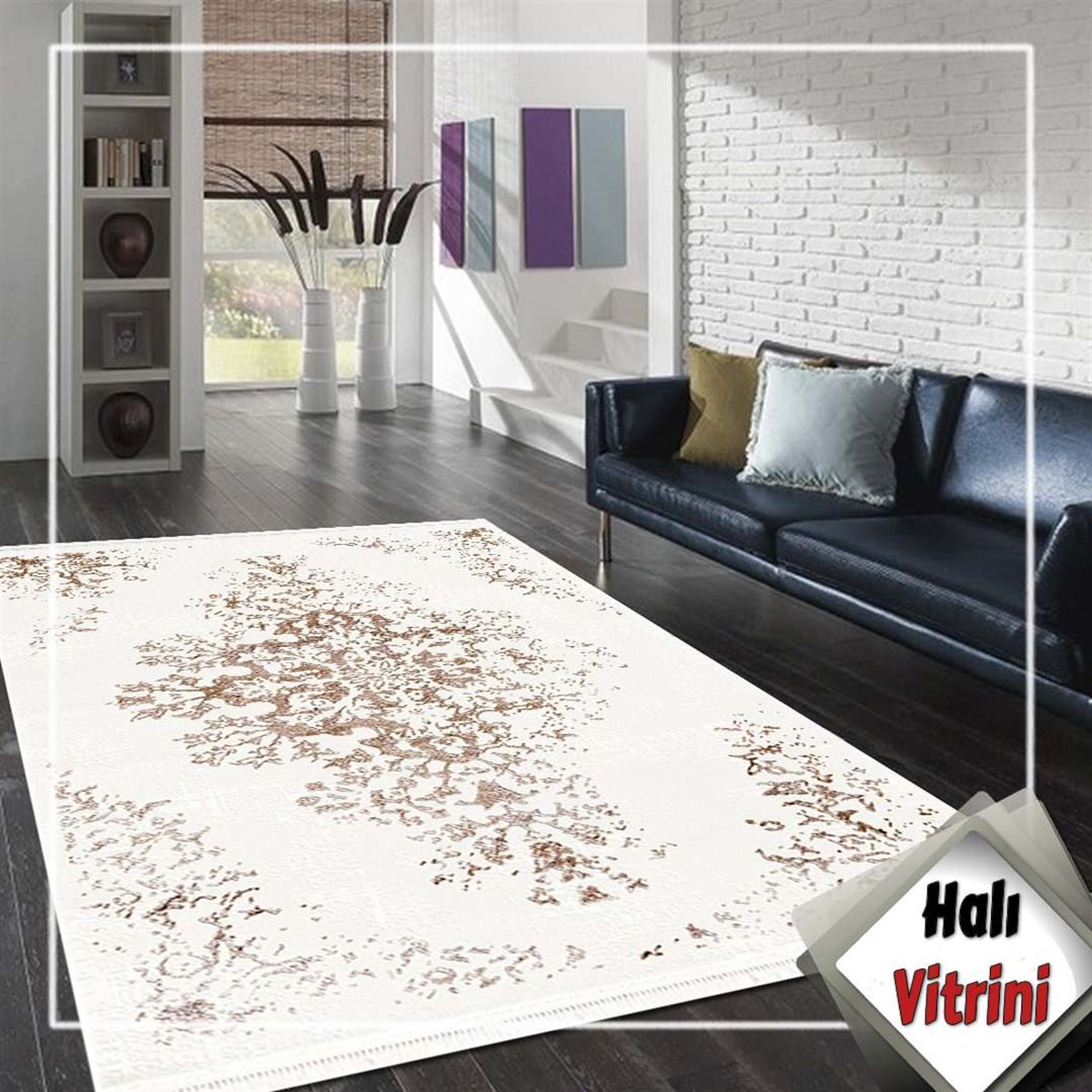 Dinarsu Oval Halı 80x150 Gold GD006660 Krem