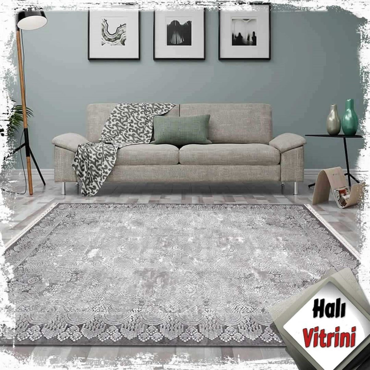 Dinarsu Salon Halı 200x290 Arora 31885 095 Gri