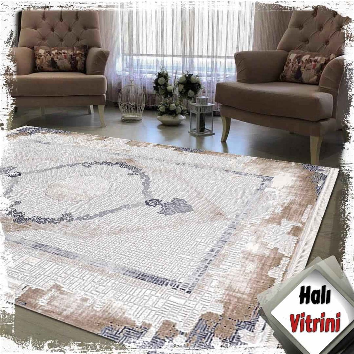 Dinarsu Salon Halı 200x290 Arora 31887 035 Mavi