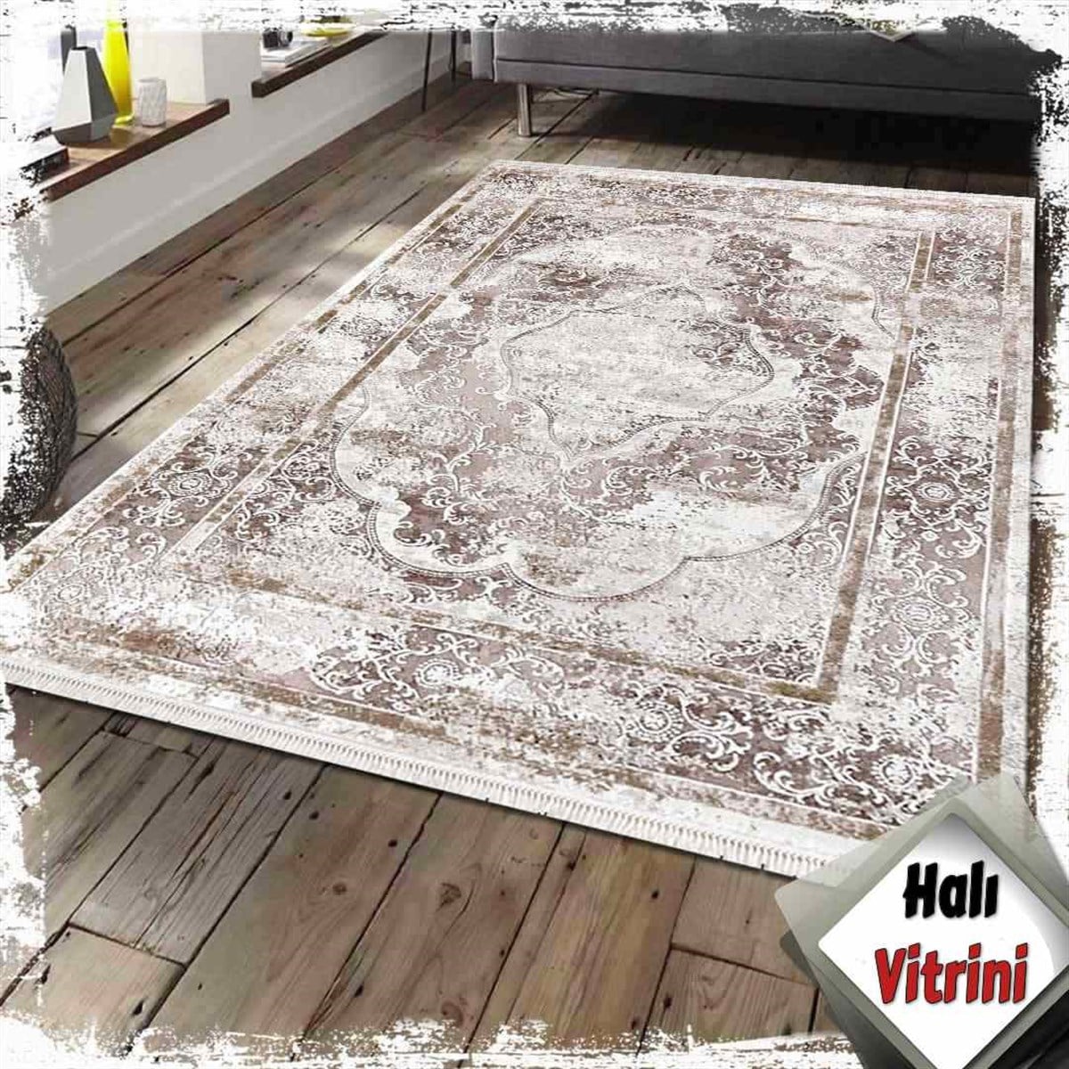 Dinarsu Salon Halı 200x290 Arora 31889 080 Kahve