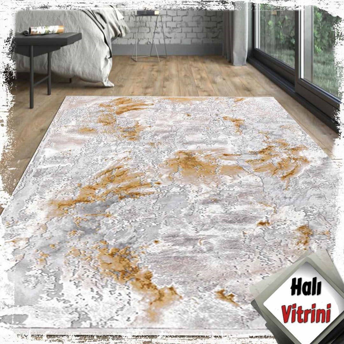 Dinarsu Salon Halı 200x290 Electra 31973 075 Gri