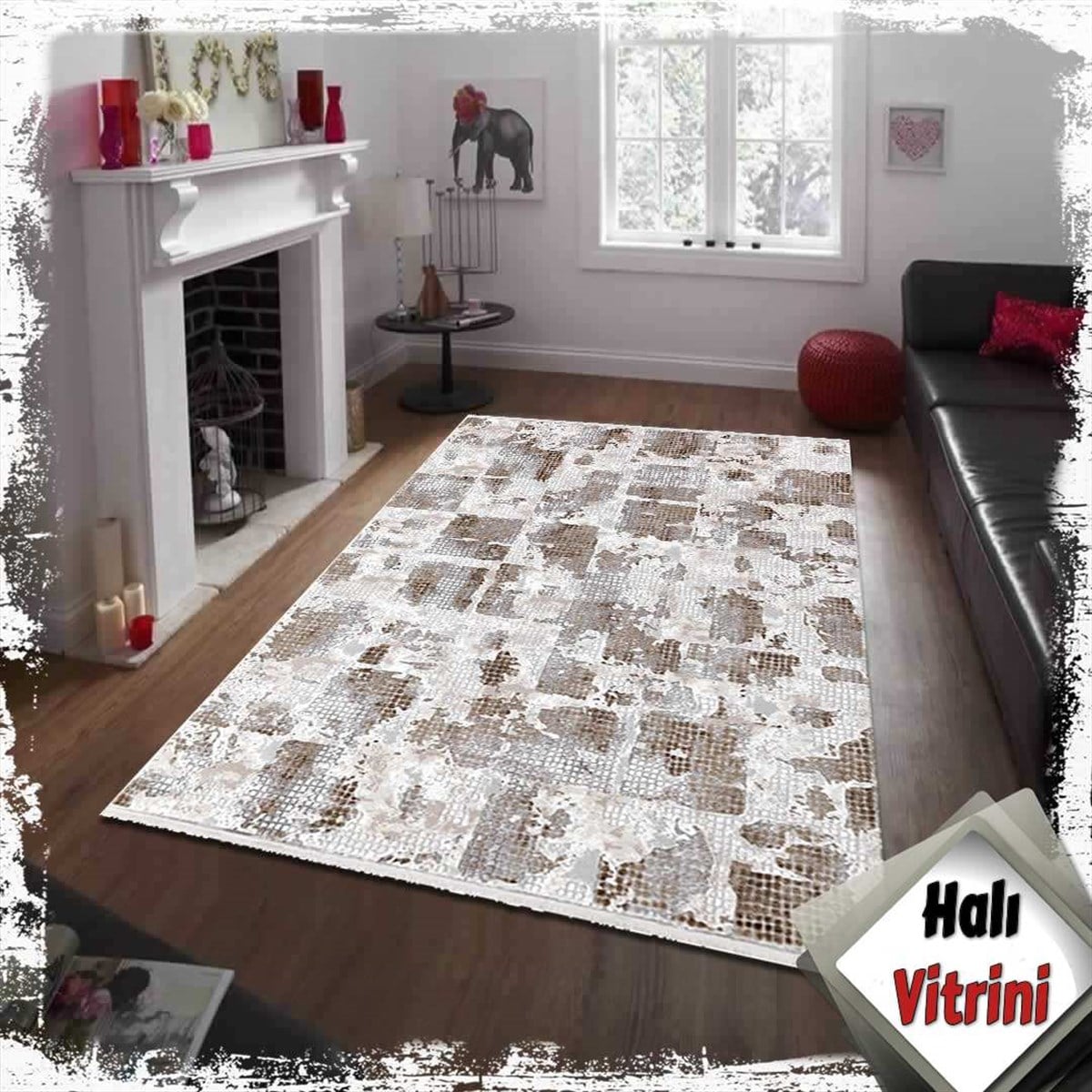 Dinarsu Salon Halı 200x290 Electra 31976 080 Kahve