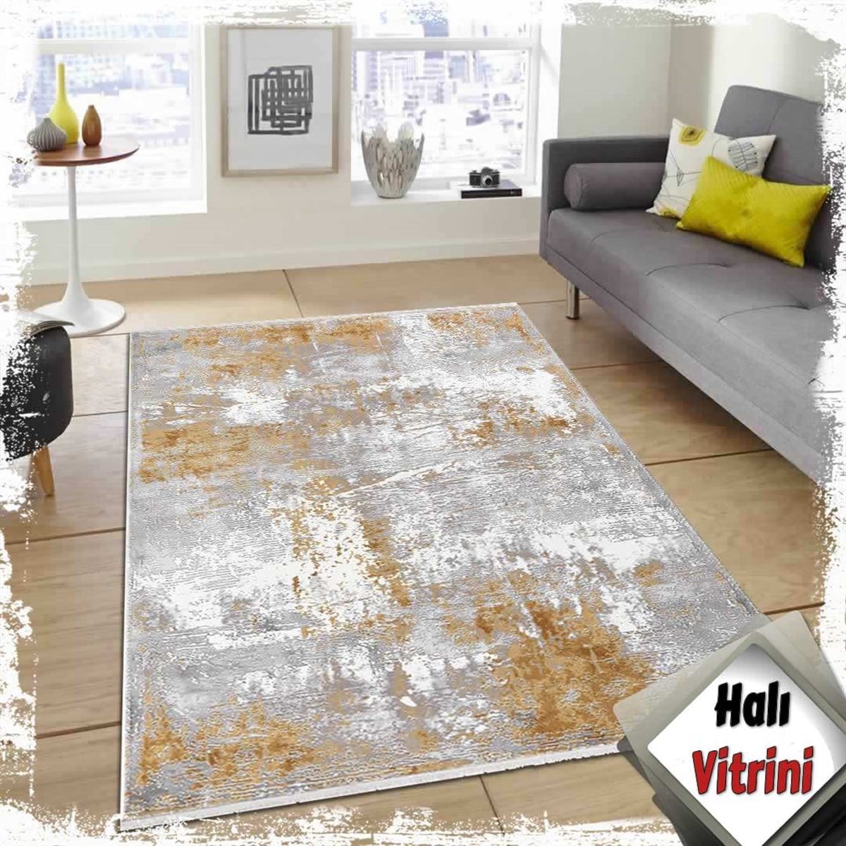 Dinarsu Salon Halı 200x290 Electra 31977 075 Gri