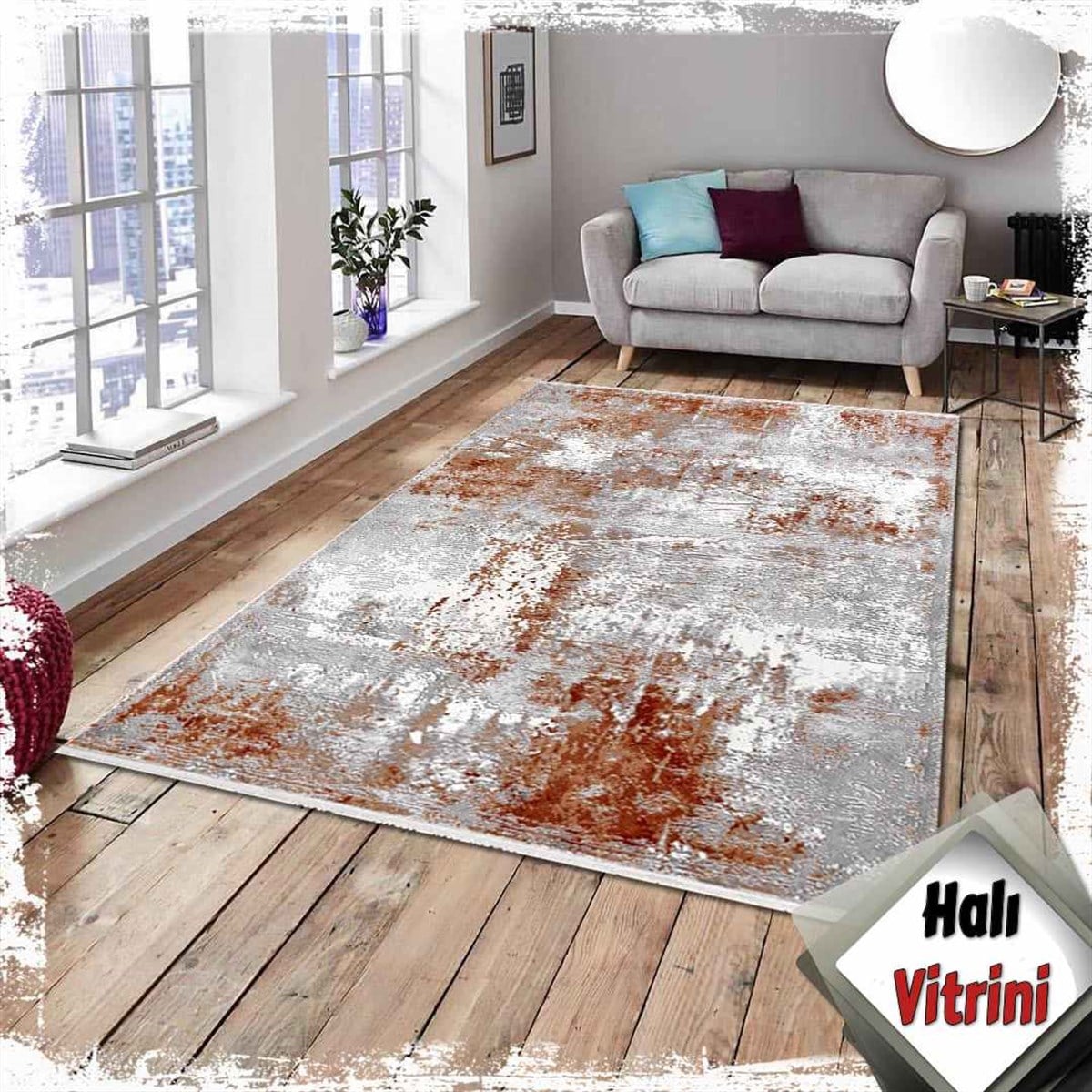 Dinarsu Salon Halı 200x290 Electra 31977 020 Turuncu