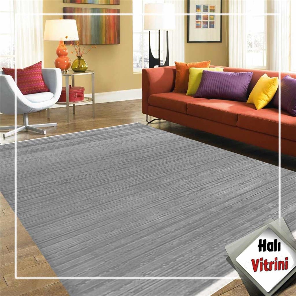 Dinarsu Salon Halısı 200x290 Sierra 34670 095 Gri