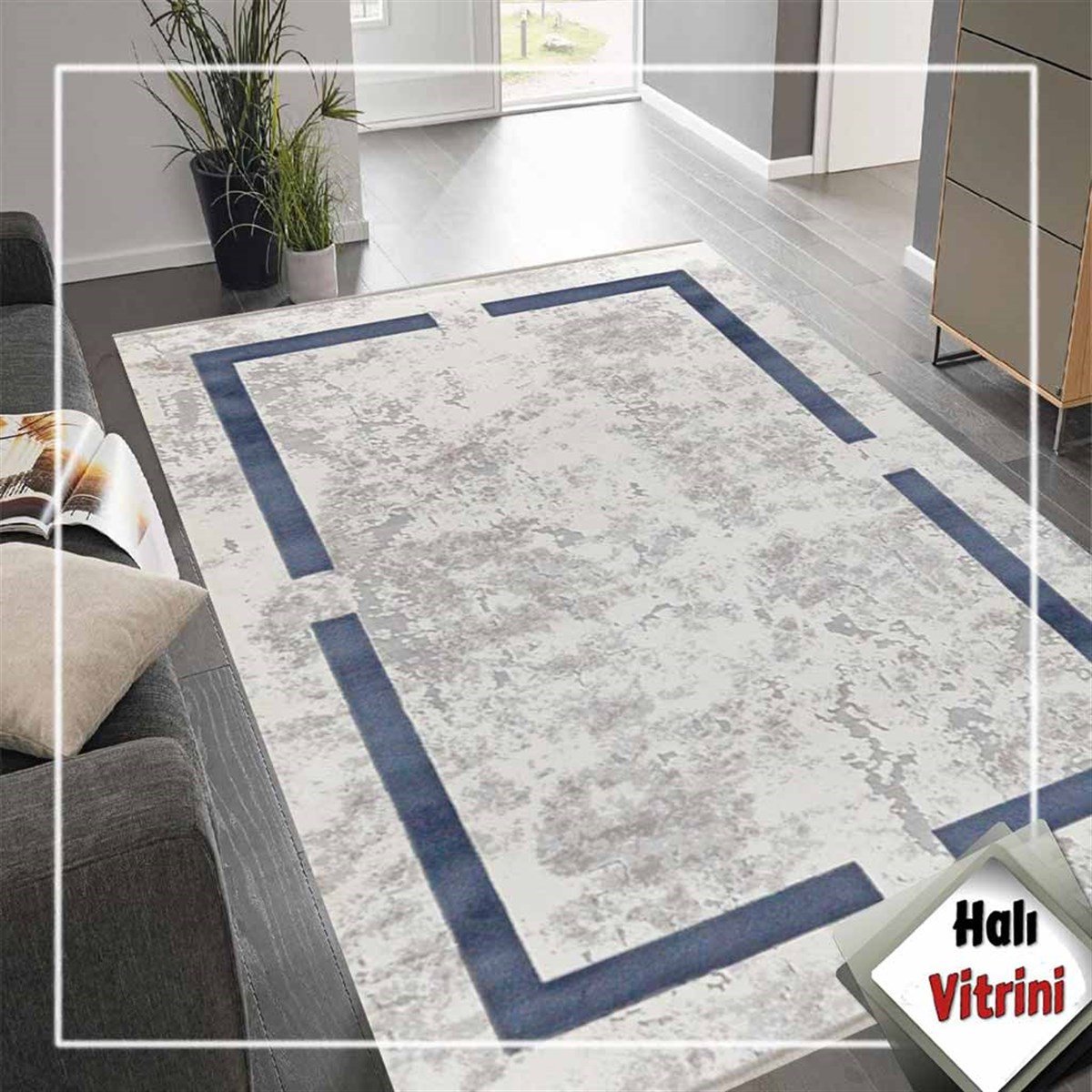 Dinarsu Yolluk Halısı 100x200 Electra 34218 030 Mavi