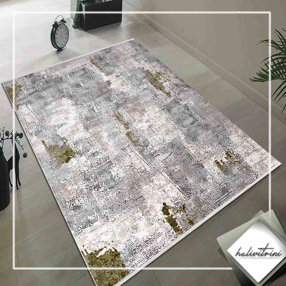 Efsane Halı Astra Serisi 31986 040 Gri Yeşil