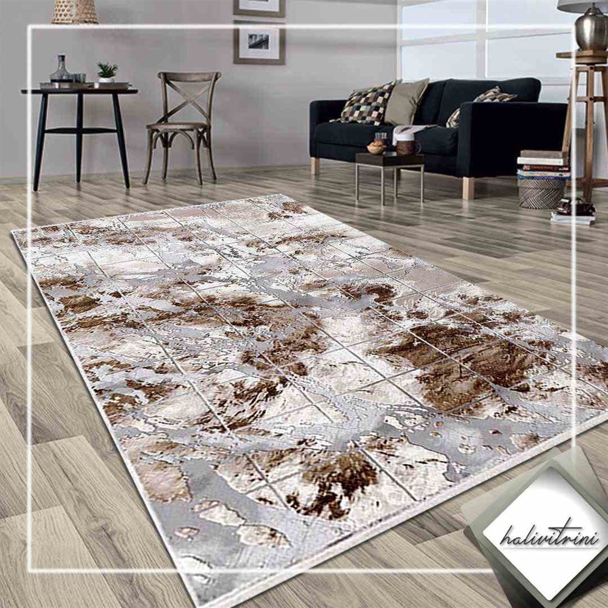 Efsane Oda Halı 160x230 Astra 31979 080 Gri Kahve