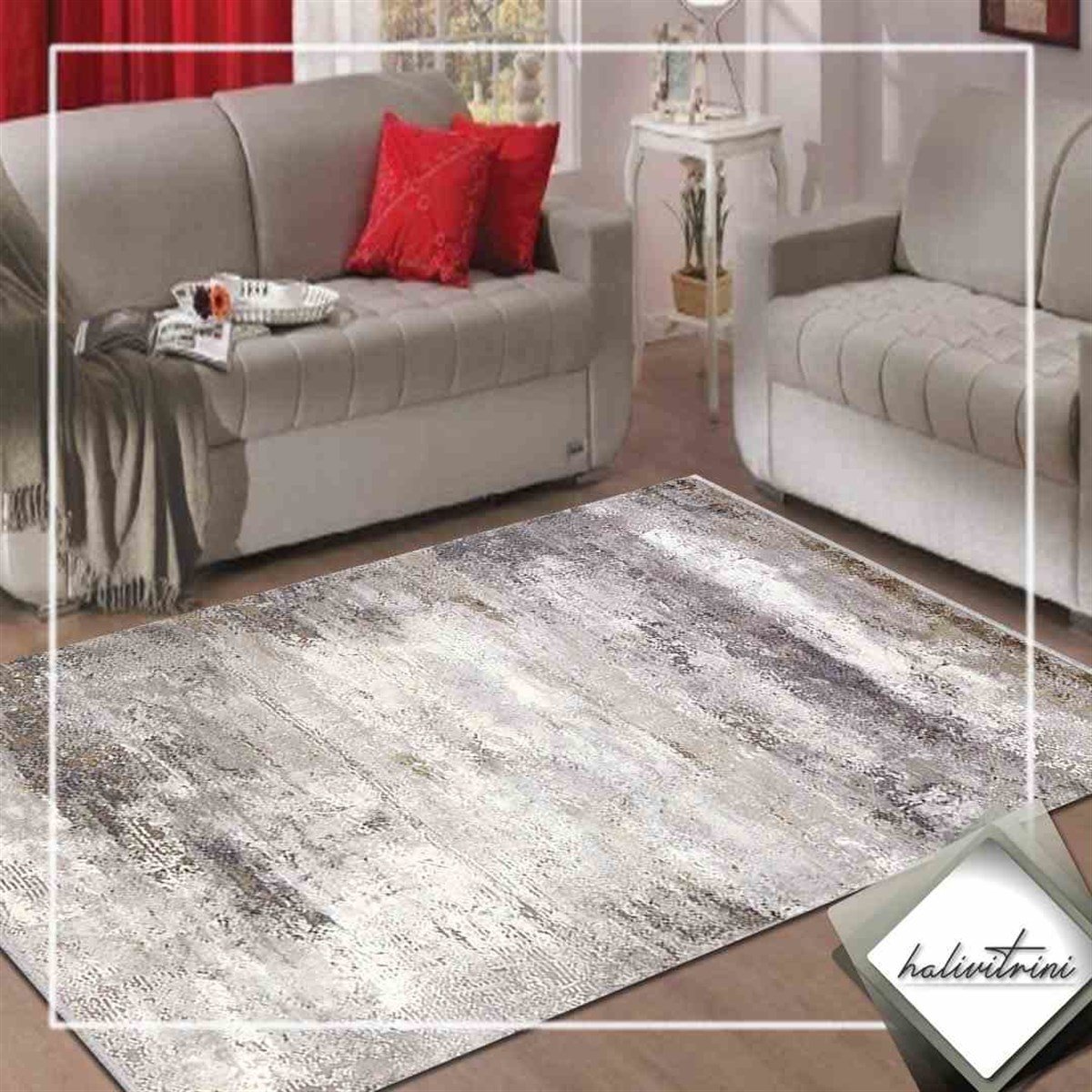 Efsane Oda Halı 160x230 Dakota 31860 070 Gri Vizon