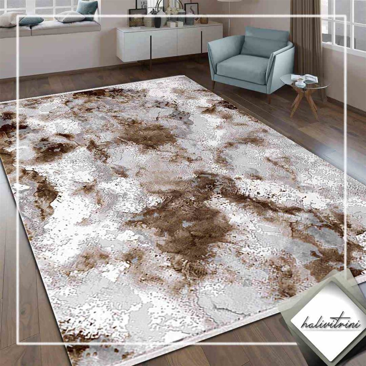 Efsane Salon Halı 200x290 Astra 31978 080 Vizon Kahve Krem