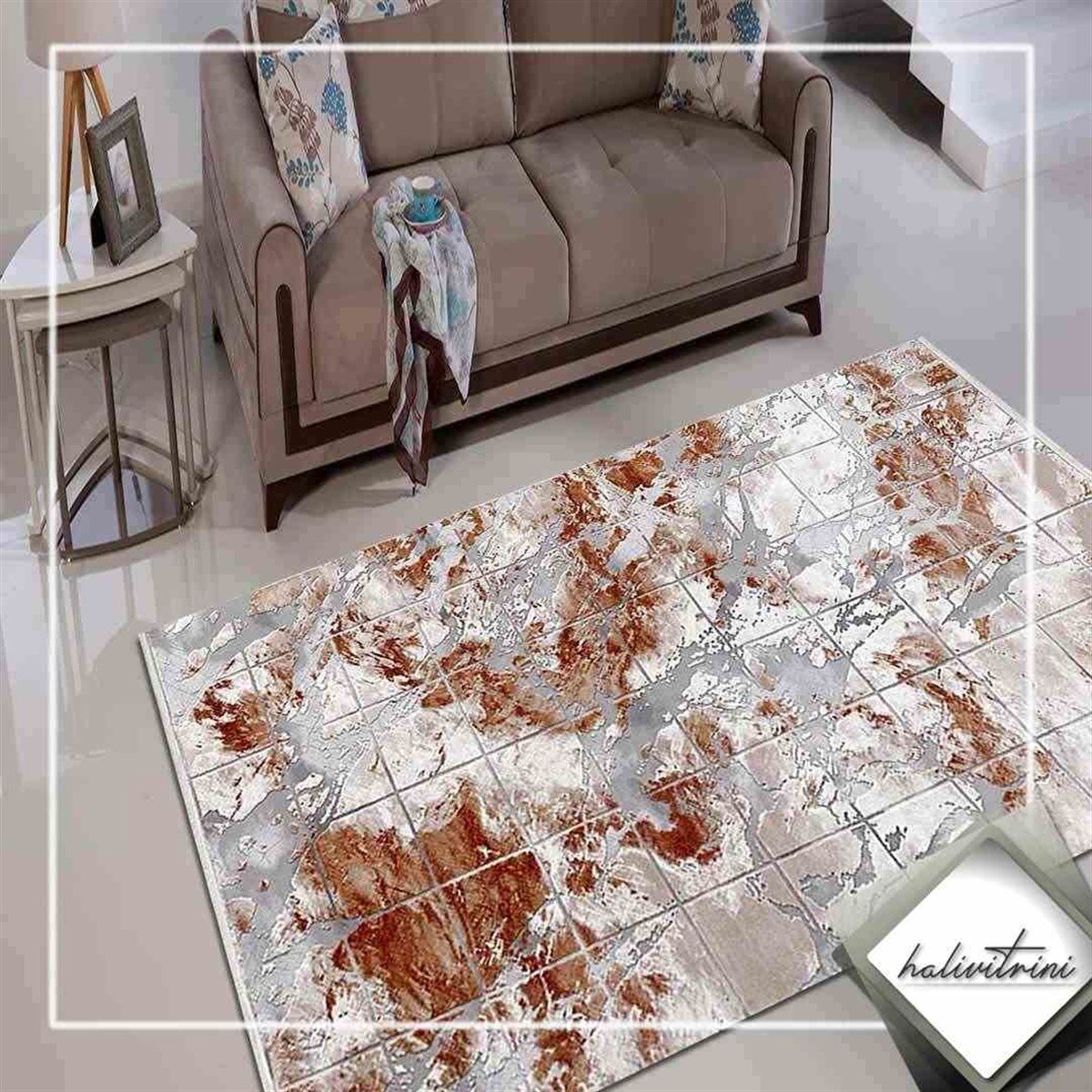 Efsane Salon Halı 200x290 Astra 31979 020 Gri Krem