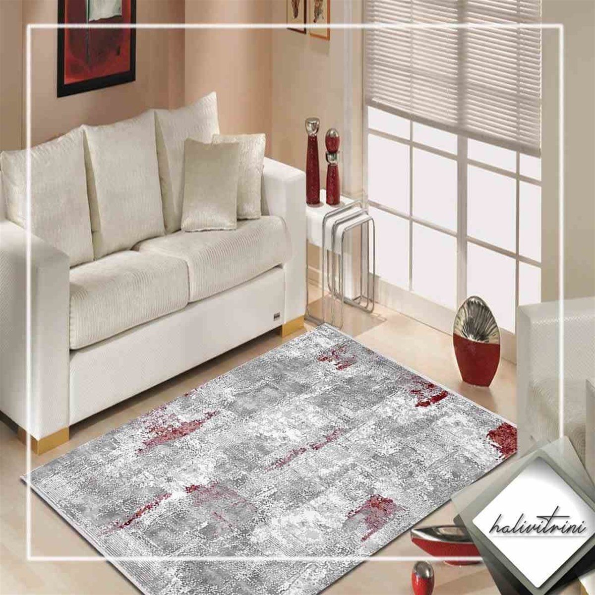 Efsane Salon Halı 200x290 Astra 31986 010 Gri Krem