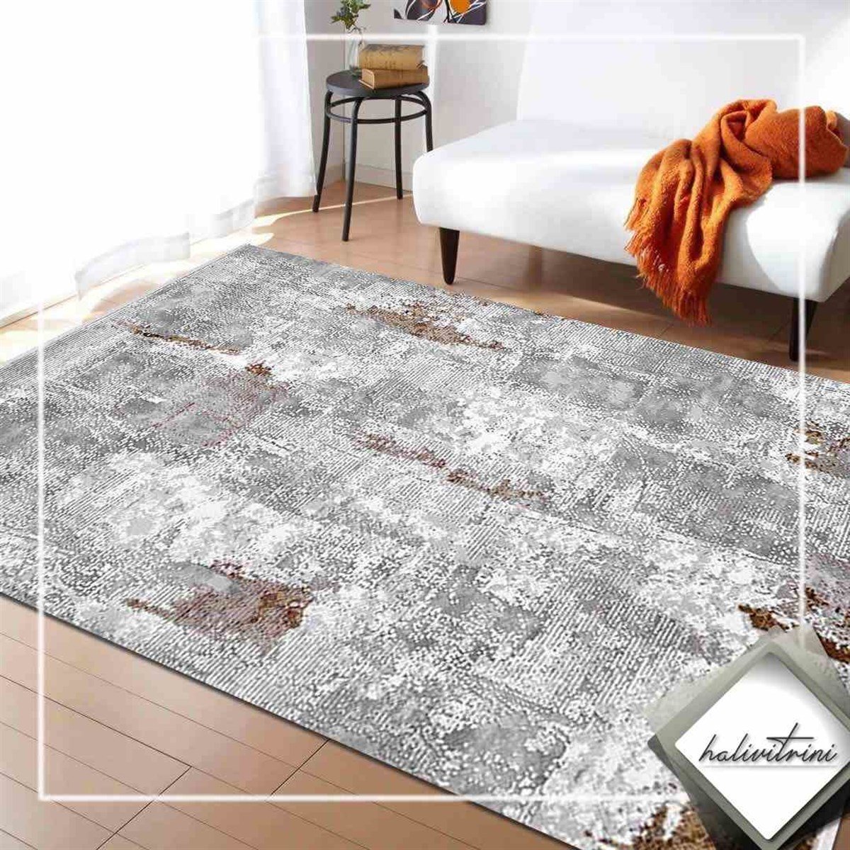 Efsane Salon Halı 200x290 Astra 31986 080 Gri Kahve