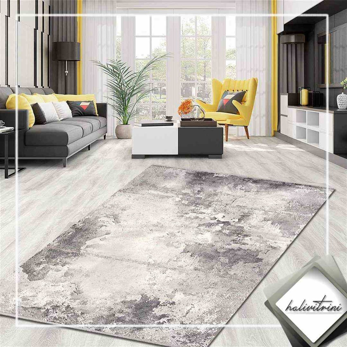 Efsane Salon Halı 200x290 Dakota 31861 095 Gri