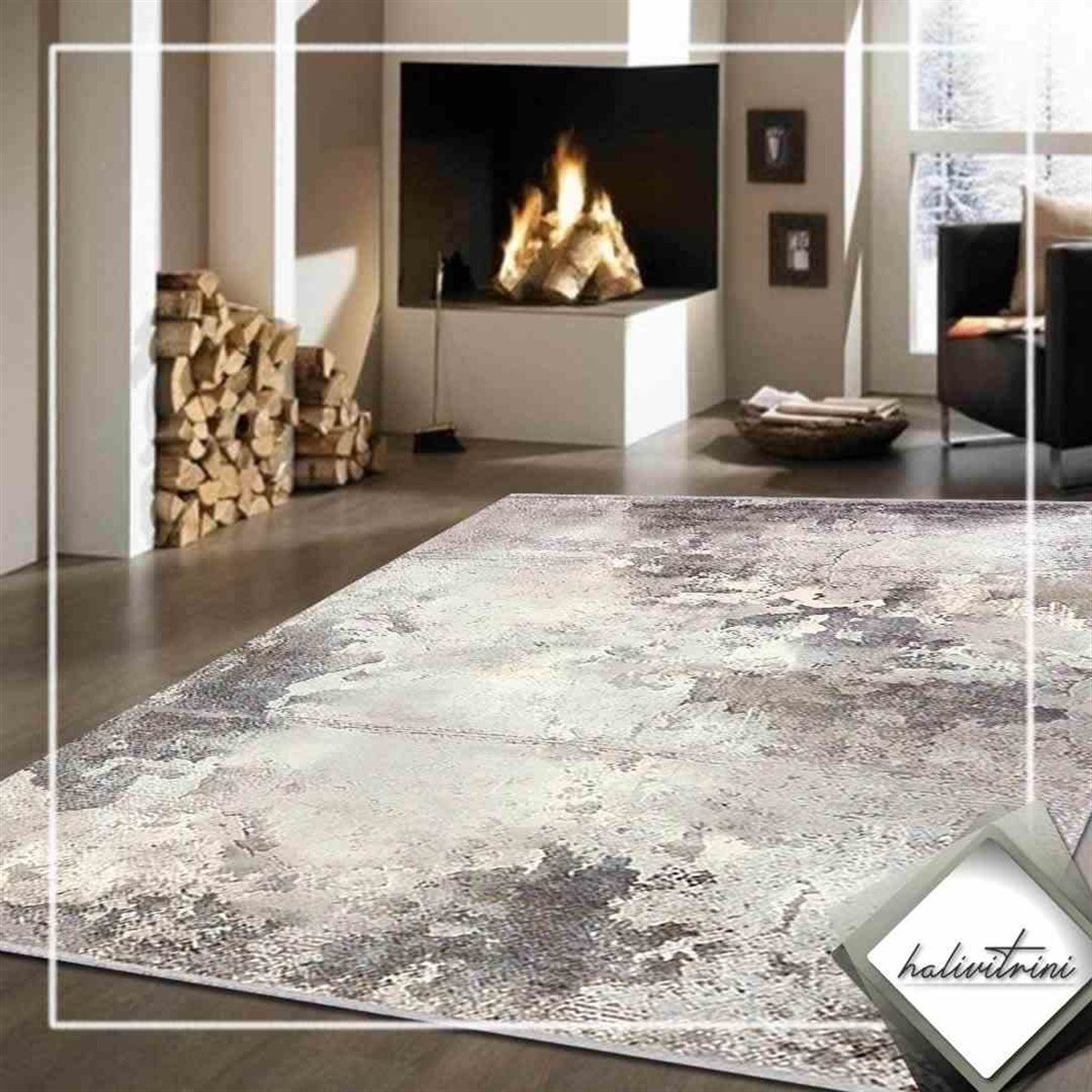 Efsane Salon Halı 200x290 Dakota 31861 070 Gri Vizon