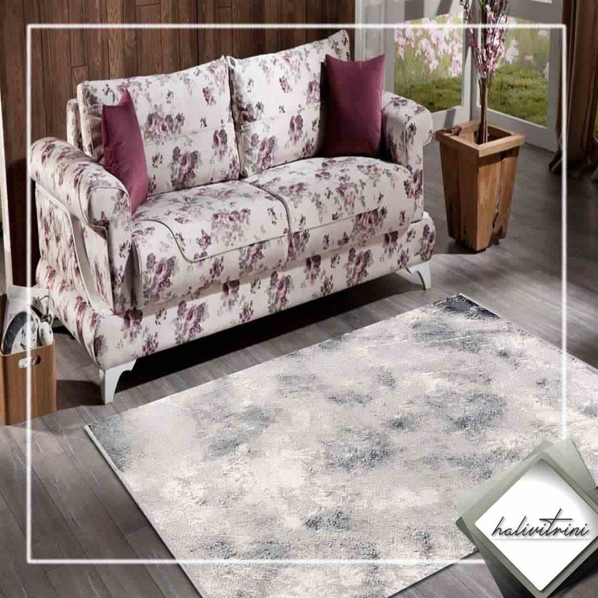 Efsane Salon Halı 200x290 Dakota 31863 030 Gri Mavi