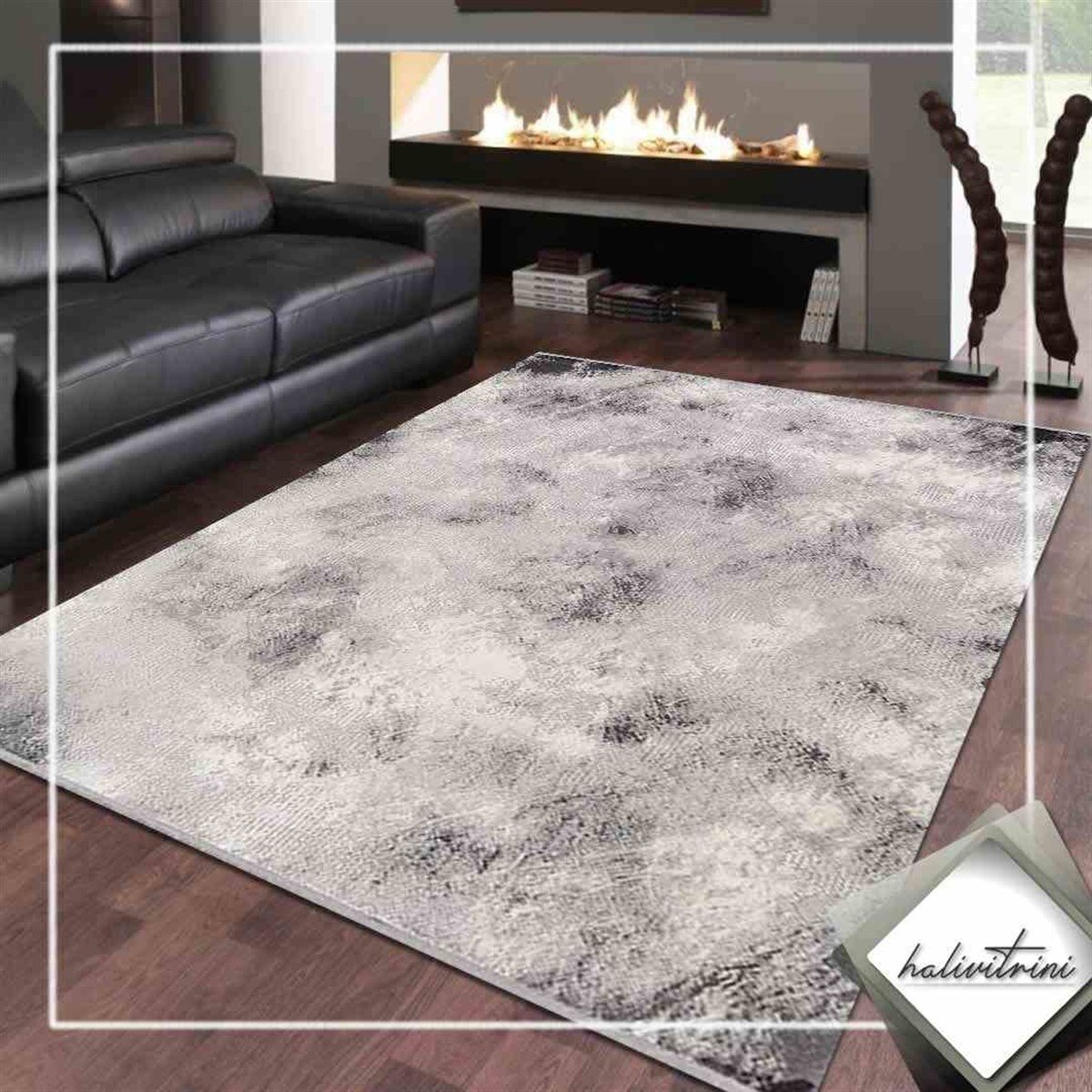 Efsane Salon Halı 200x290 Dakota 31863 095 Gri