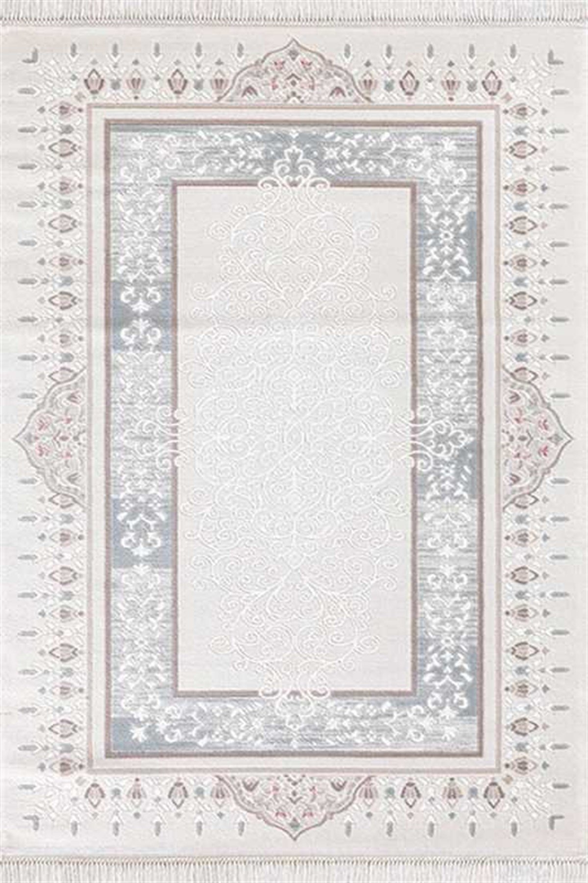 Efsane Salon Halı 200x290 Ihlara HR002063 Mavi vİZON kREM