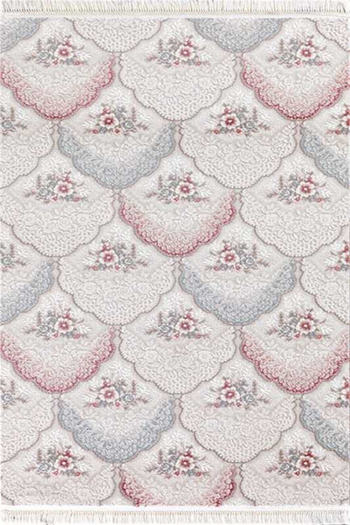 Efsane Salon Halı 200x290 Ihlara HR007060 Krem Pembe Mavi