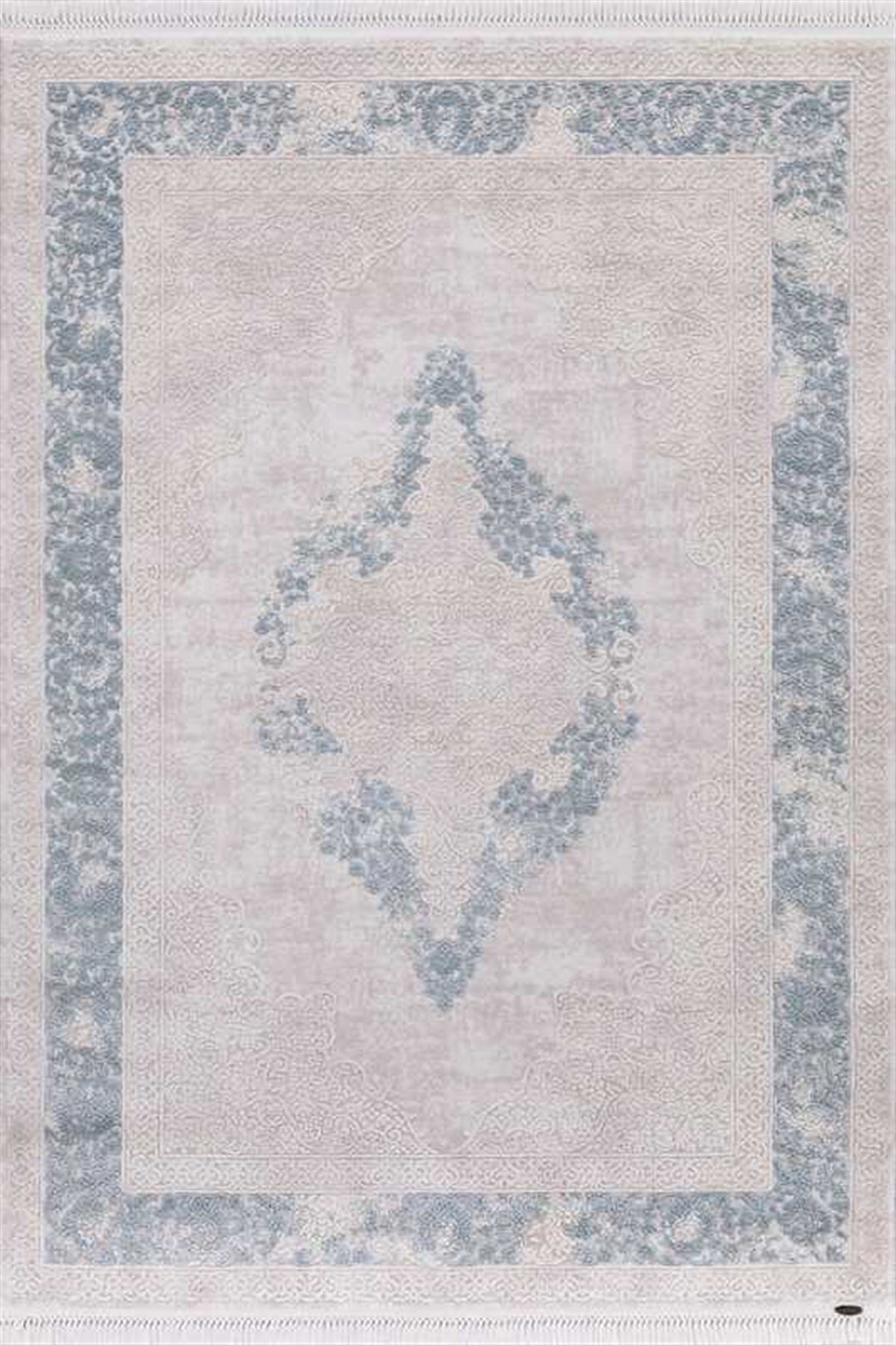Flora Yolluk Halı 80x150 Ayşıl 1716A Mavi