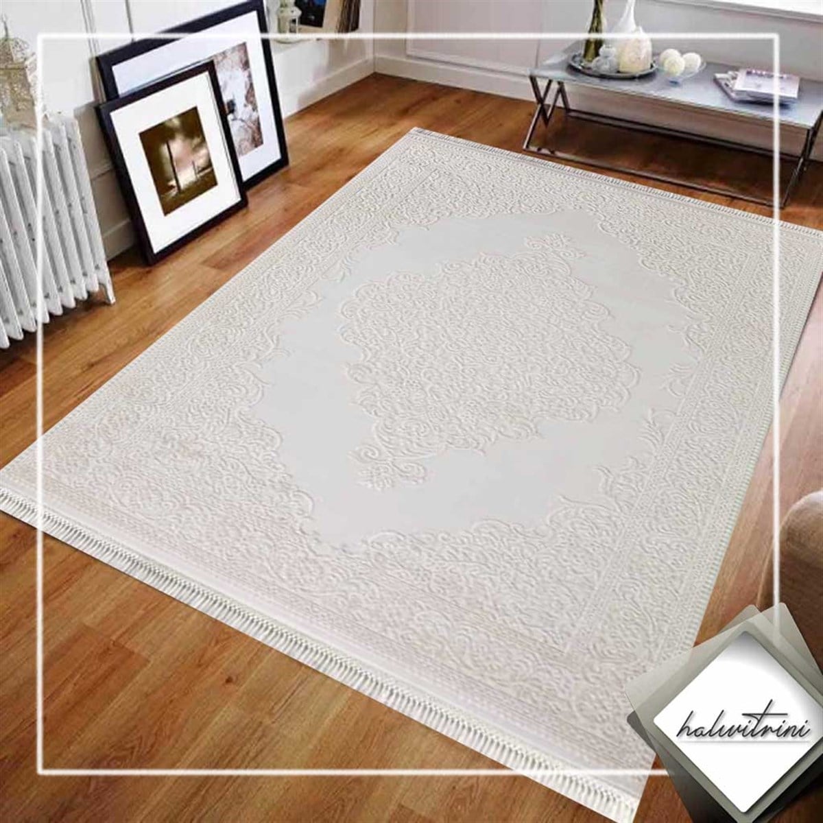 Flora Yolluk Halısı 80x300 Ayşıl 1897B Bej