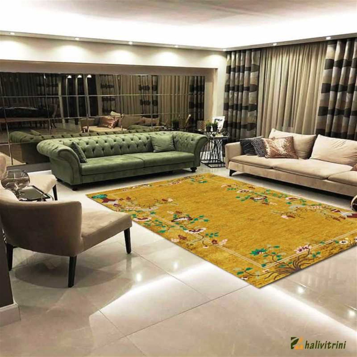 Hitit Oval Halı 160x230 Lidya Lüx 4107