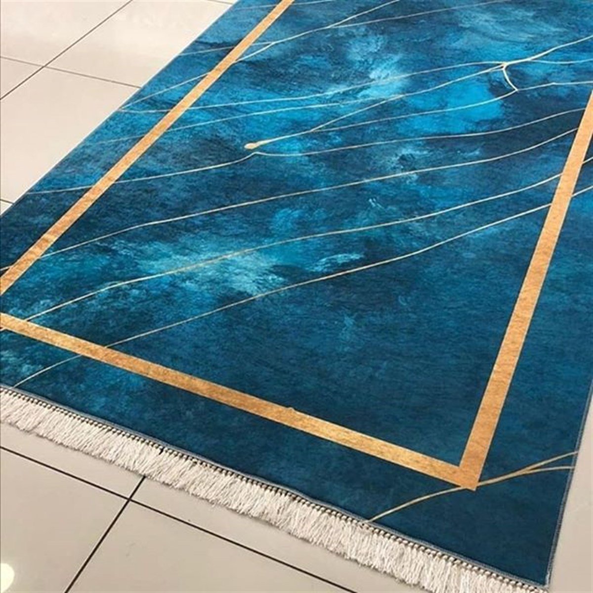 Hitit Yolluk Halı 100x200 Lidya Lüx GK112 Mavi