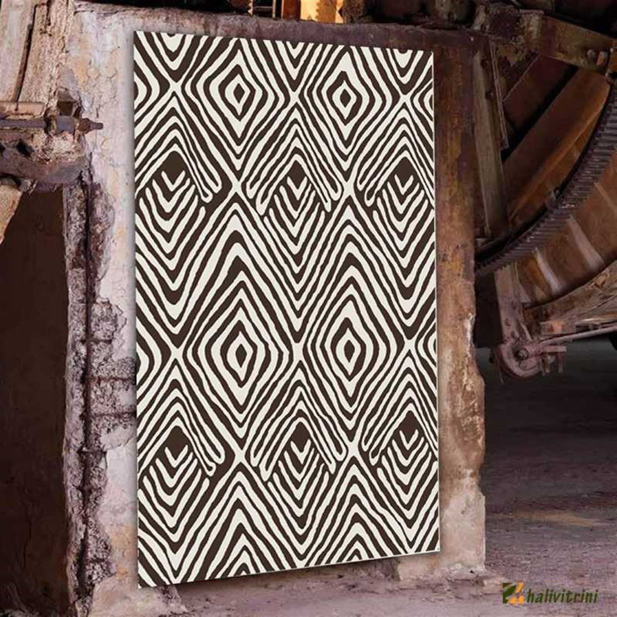 Hitit Yolluk Halı 80x140 Lidya Lüx 4180 siyah beyaz