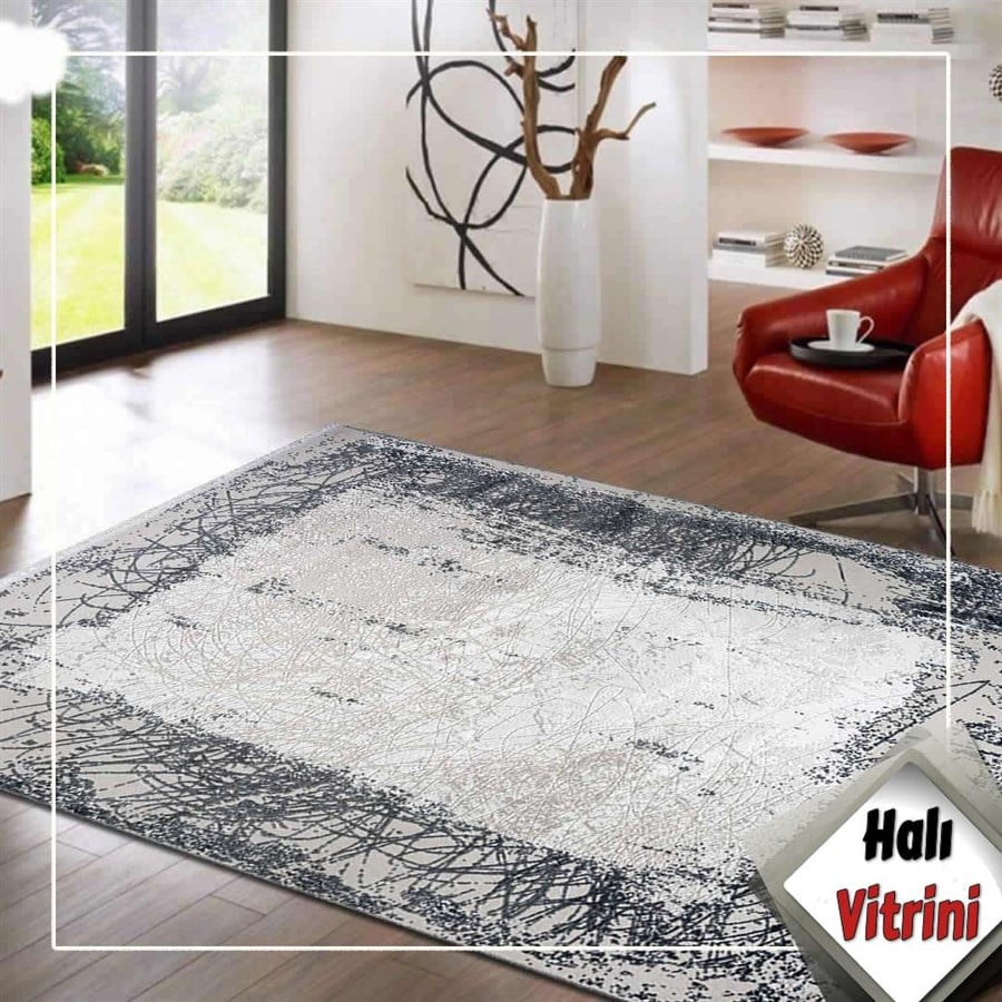 Kreasyon Salon Halısı Çerçeveli 200x290 Elkenz 7569 Bej