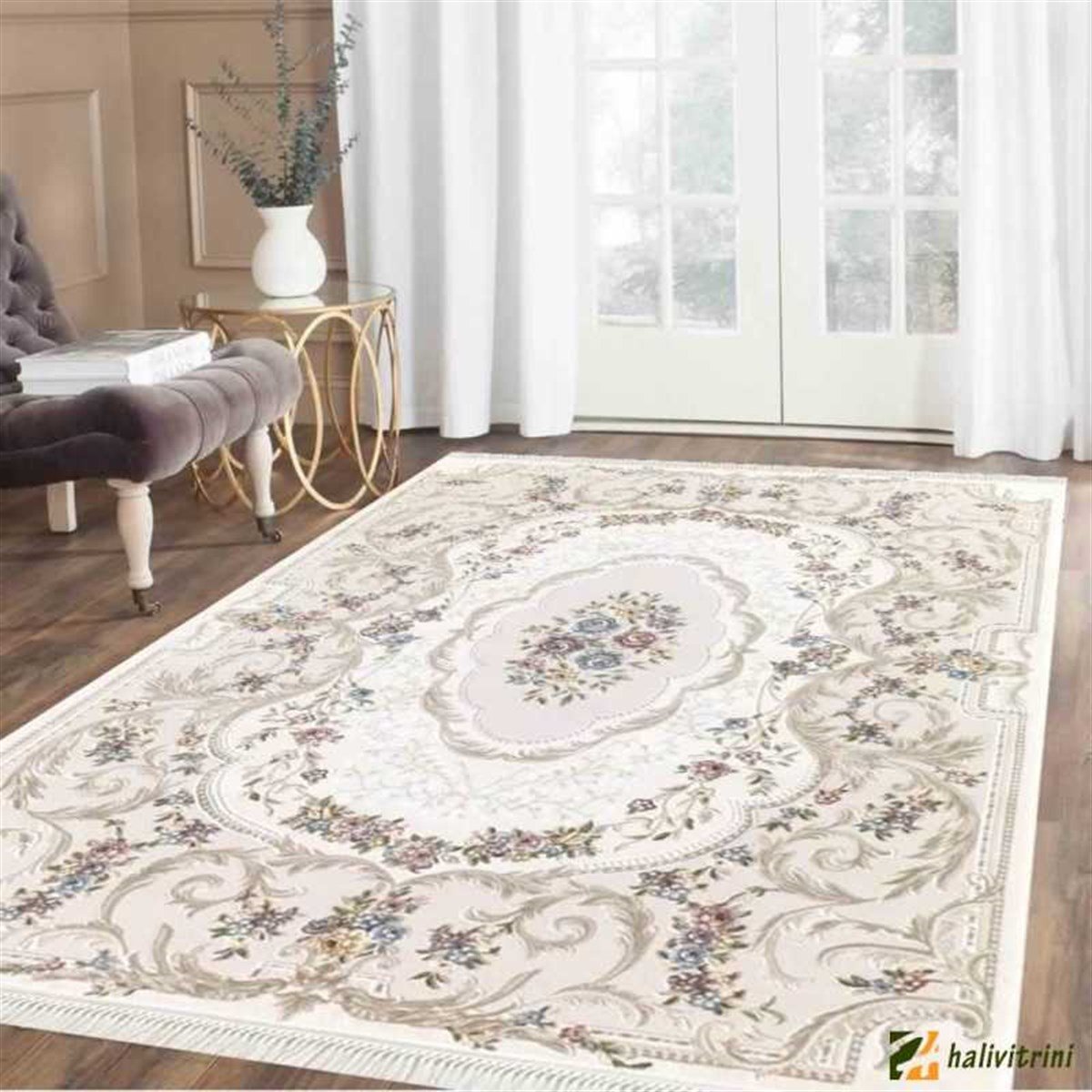 Merinos Daire halı 160x160 Prestij 15309060 Krem