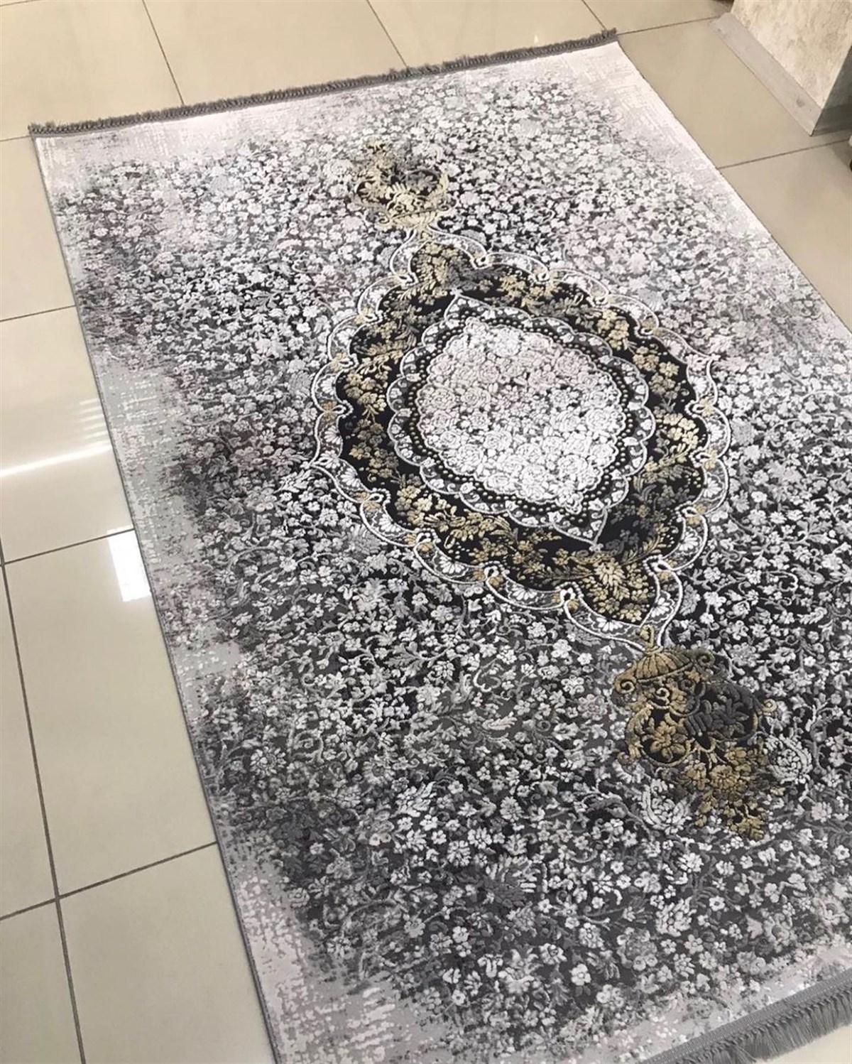 Merinos Oda Halısı 160x230 Rodin 34672 093 Gri Sarı