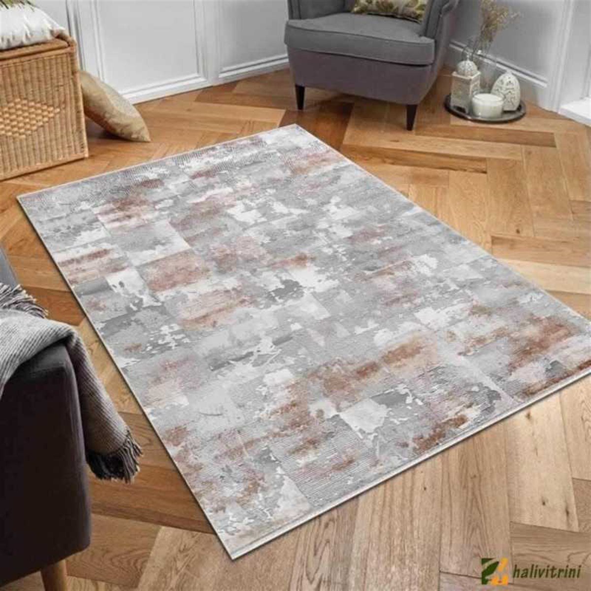 Merinos Oda Halısı 160x230 Therapy 19131 020 Gri Kremit