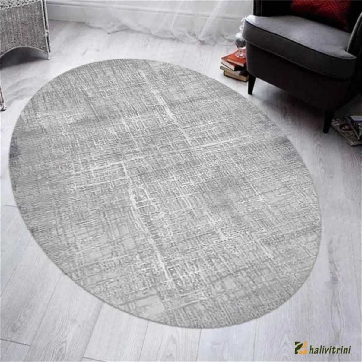 Merinos Oval halı 160x230 Therapy 19116 030 Gri Mavi