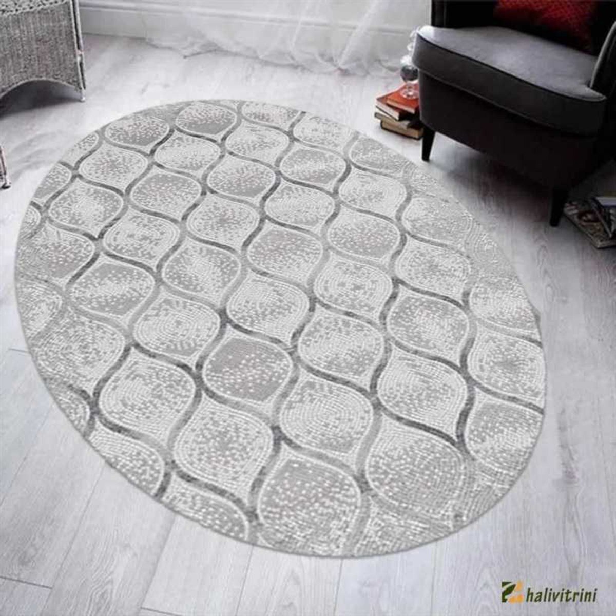 Merinos Oval halı 160x230 Therapy 19111 030 Mavi