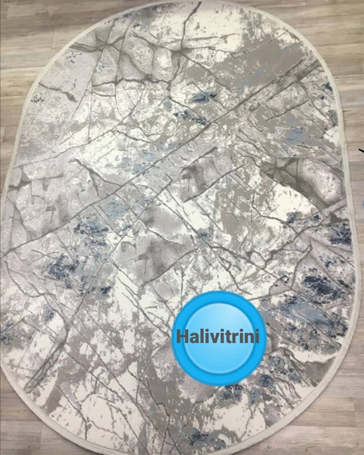 Merinos Oval halı 160x230 Therapy 19119 030 Mavi